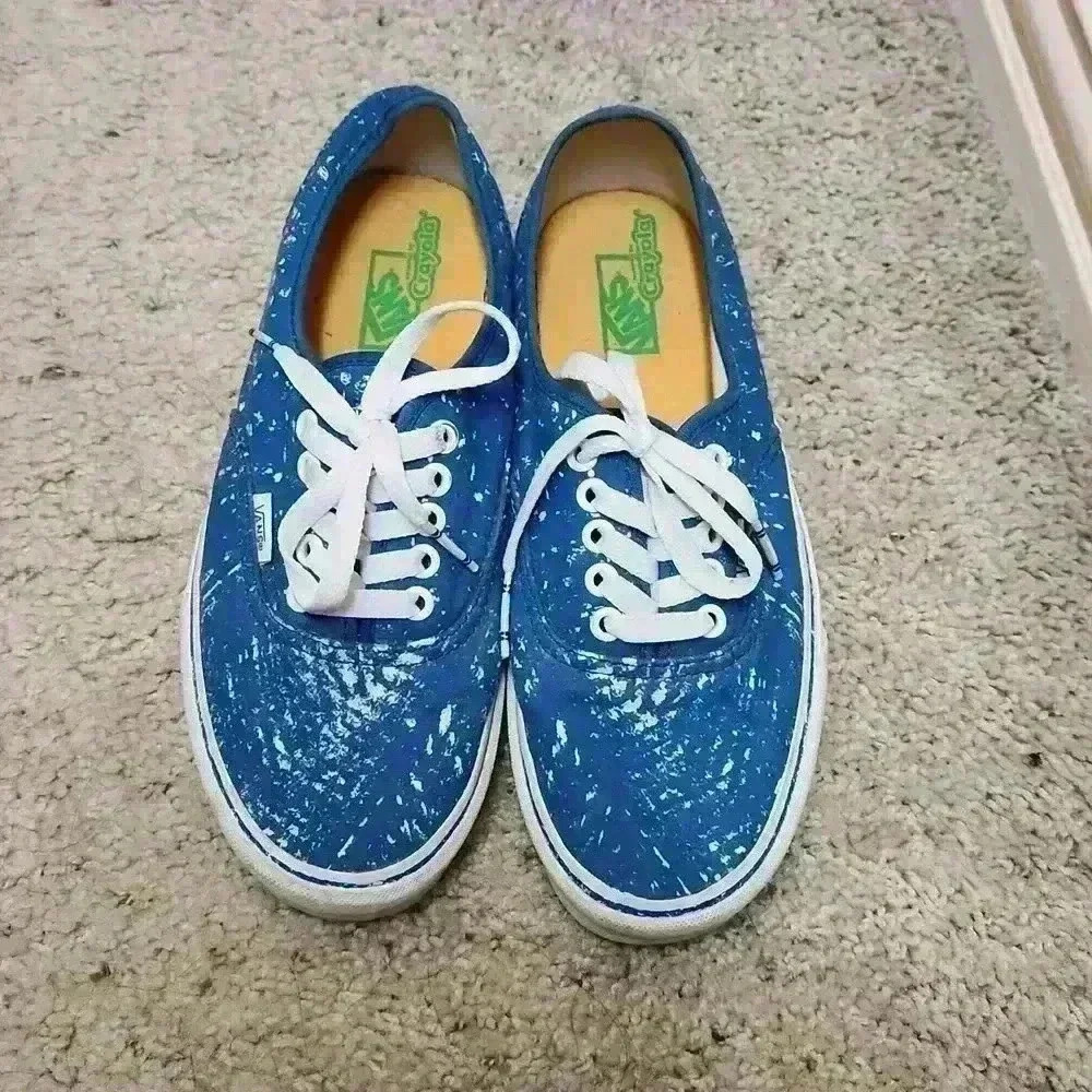 Vans Authentic X Crayola Blue Scribble Mens Size 7/ Wmns Size 8.5